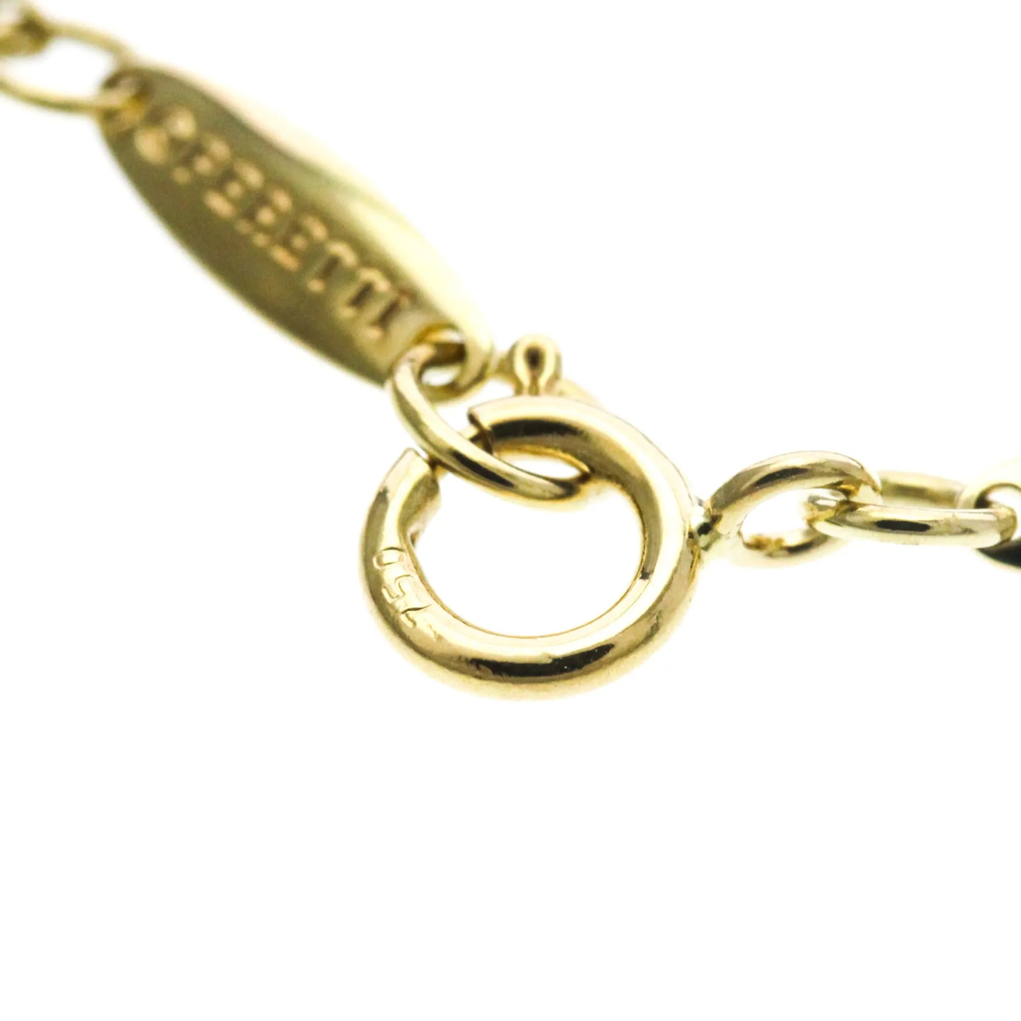 Tiffany & Co. Elsa Peretti Open Heart Pendant 18K Yellow Gold Gold Yellow_Gold Necklace Jewelry (Pre-Owned)