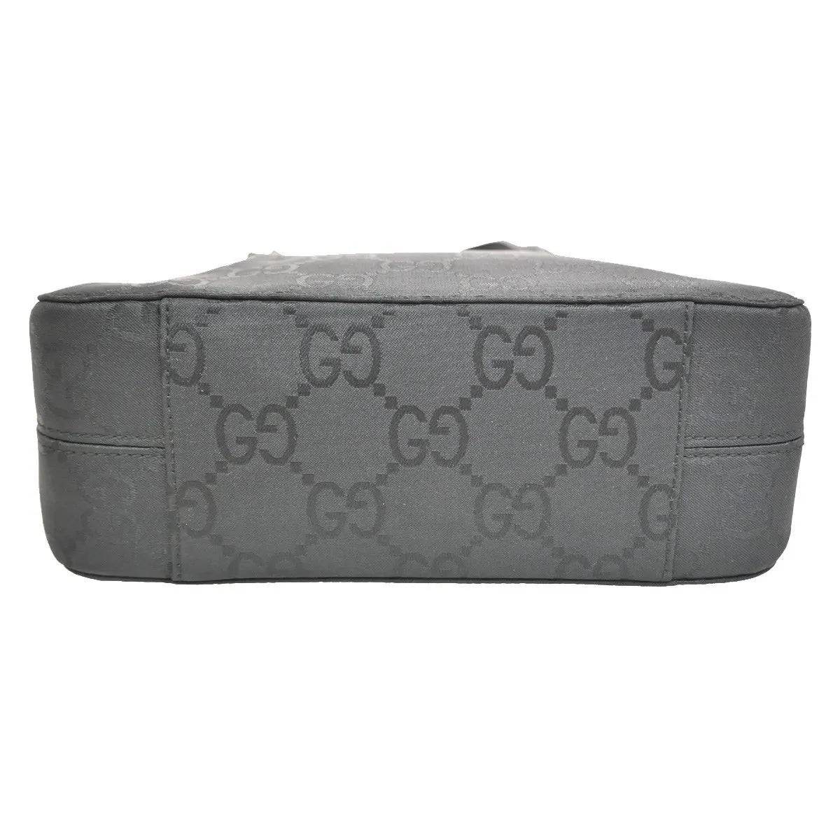 Gucci Zip Around Bowling Gg Canvas And White Leather Black Canvas Handbag (Pre-Owned)