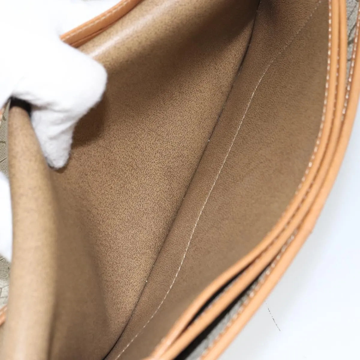 Christian Dior Vintage Honeycomb Clutch Canvas Beige Canvas Clutche & Pouche Bag (Pre-Owned)