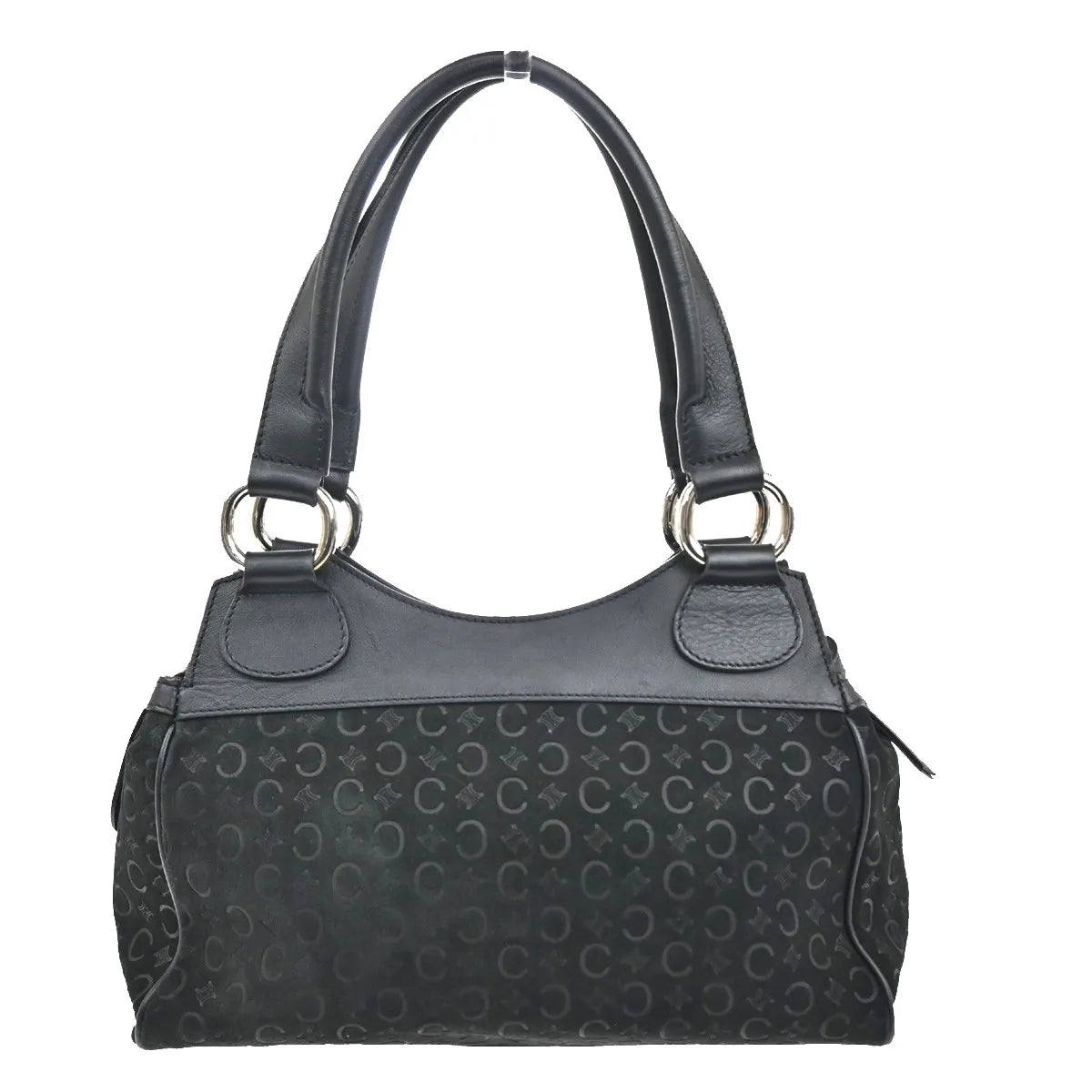 Celine C Macadam Suede Black Suede Shoulder Bag Bag (Pre-Owned)