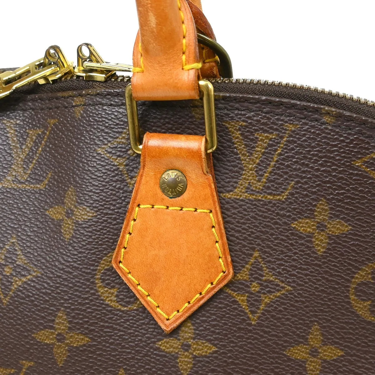 Louis Vuitton Alma Handbag Monogram Canvas Brown Canvas Handbag (Pre-Owned)