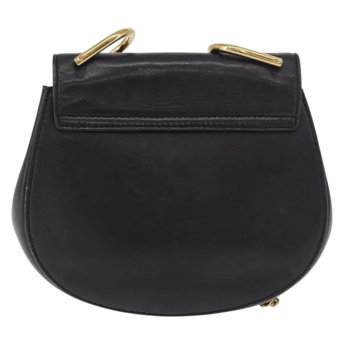 Chloe Drew Leather Black Leather Shoulder Bag Bag (Pre-Owned)