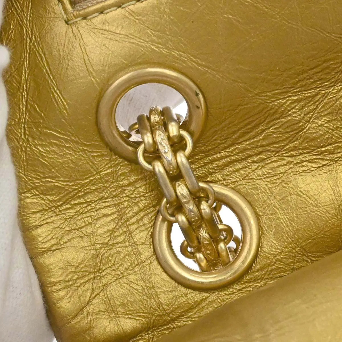 Chanel 2.55 Leather Gold Calfskin Shoulder Bag Bag (Pre-Owned)