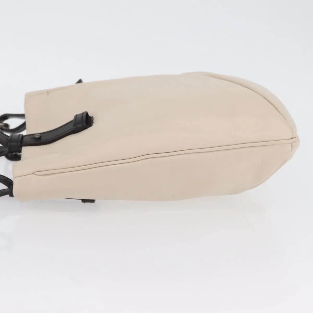 Saint Laurent Vintage Handbag Leather Beige Leather Handbag (Pre-Owned)
