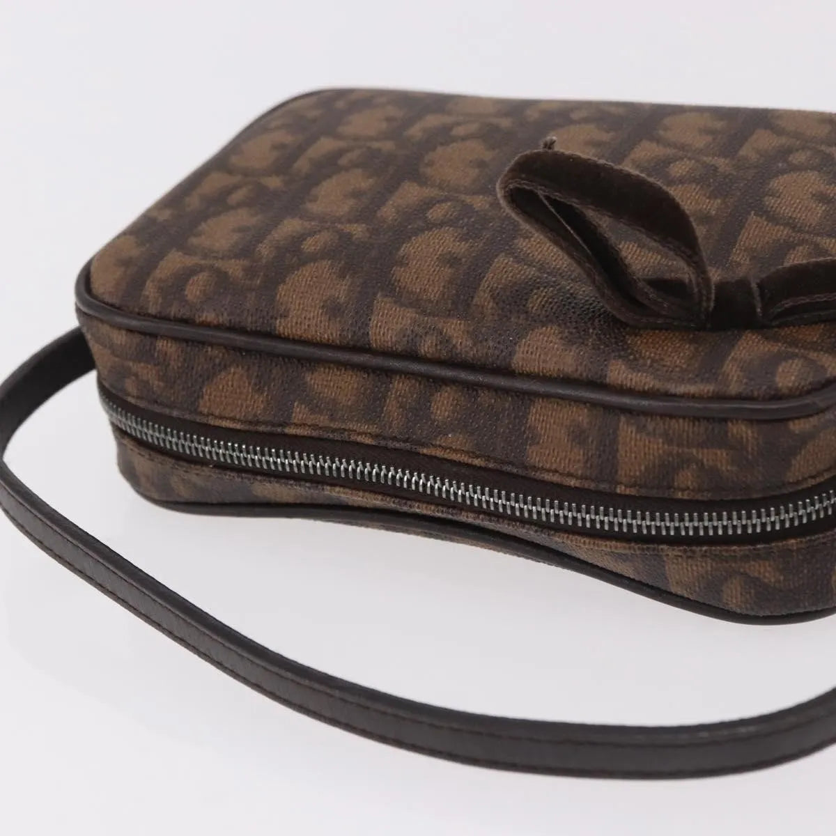 Christian Dior Vintage Trotter Diorissimo Canvas Brown Canvas Clutche & Pouche Bag (Pre-Owned)