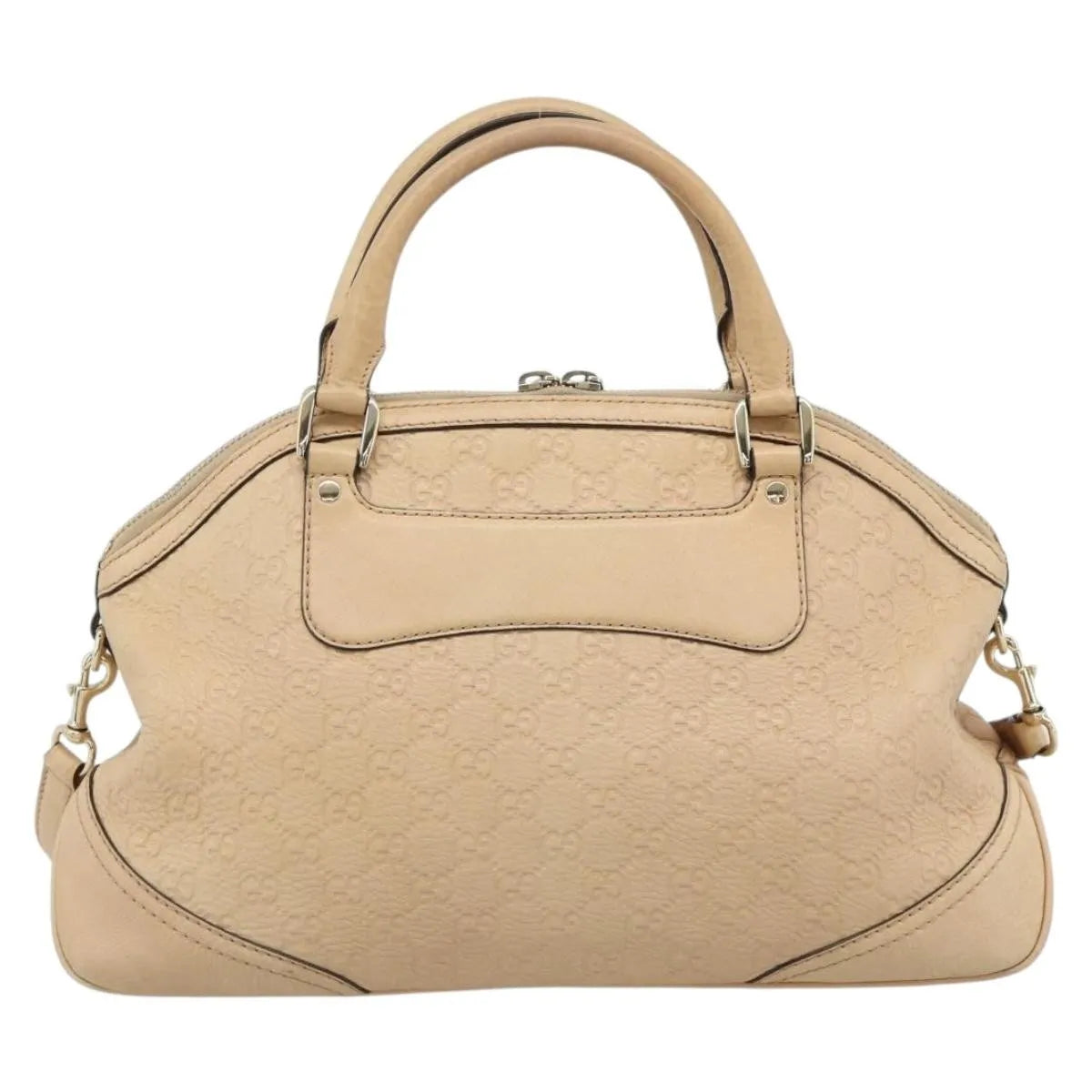 Gucci New Pelham Tote Guccissima Leather Beige Leather Handbag (Pre-Owned)