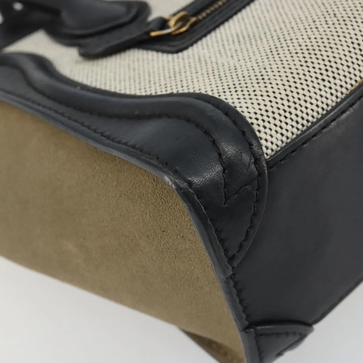 Celine Luggage Canvas And Leather Gray Canvas Tote Bag Bag (Pre-Owned)