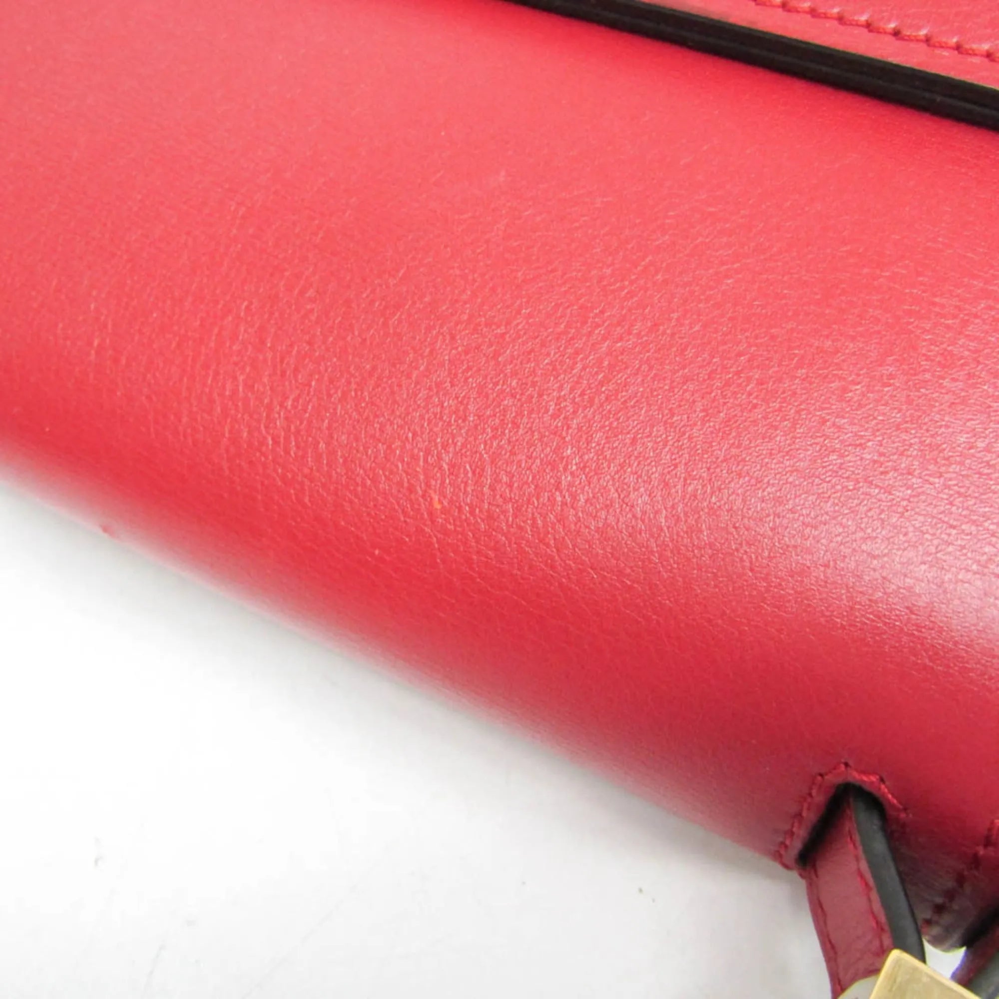 Loewe Metal Gate Leather Red Leather Shoulder Bag Bag (Pre-Owned)