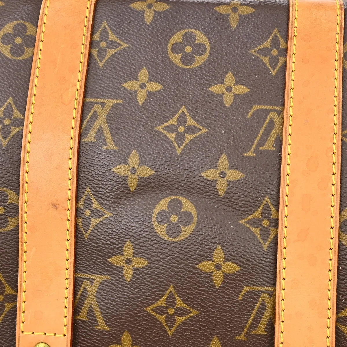 Louis Vuitton Keepall Bag Monogram Canvas Brown Canvas Travel Bag Bag (Pre-Owned)
