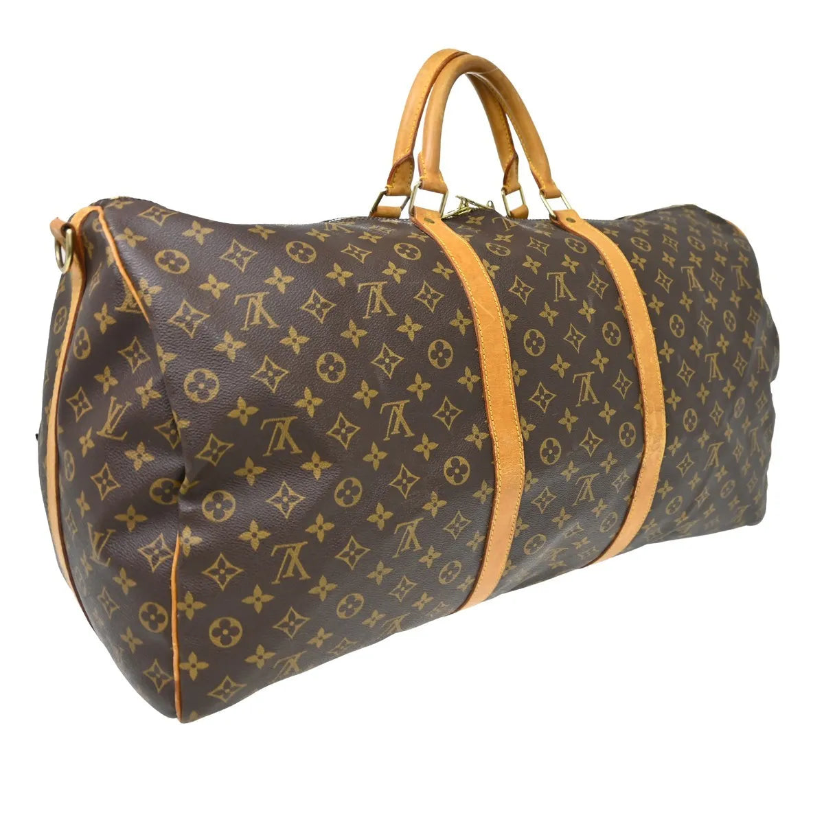 Louis Vuitton Keepall Bandouliere Monogram Canvas Brown Canvas Travel Bag Bag (Pre-Owned)