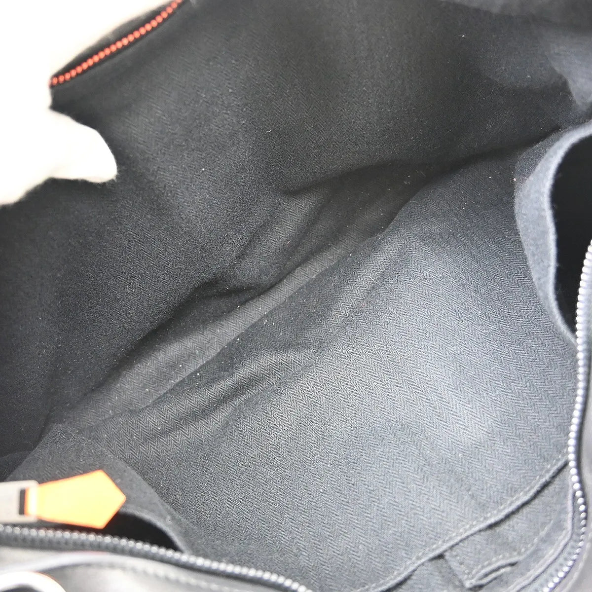 Hermes Horizontal Caravan Leather Black Leather Tote Bag Bag (Pre-Owned)