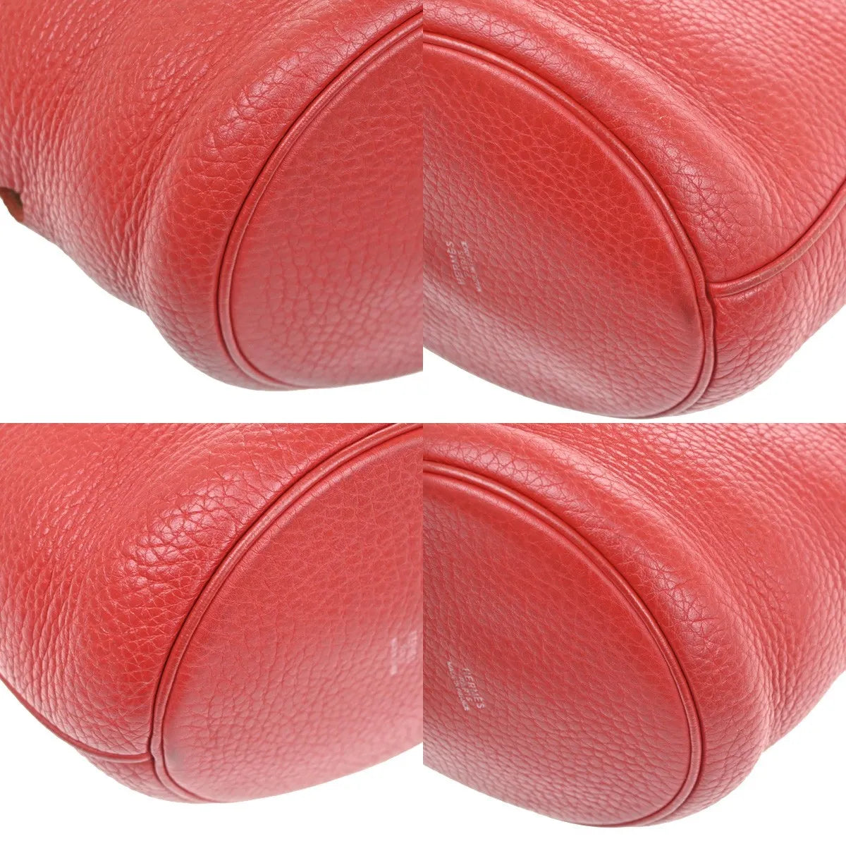 Hermes Mangeoire Taurillon Clemence Leather Red Leather Shoulder Bag Bag (Pre-Owned)
