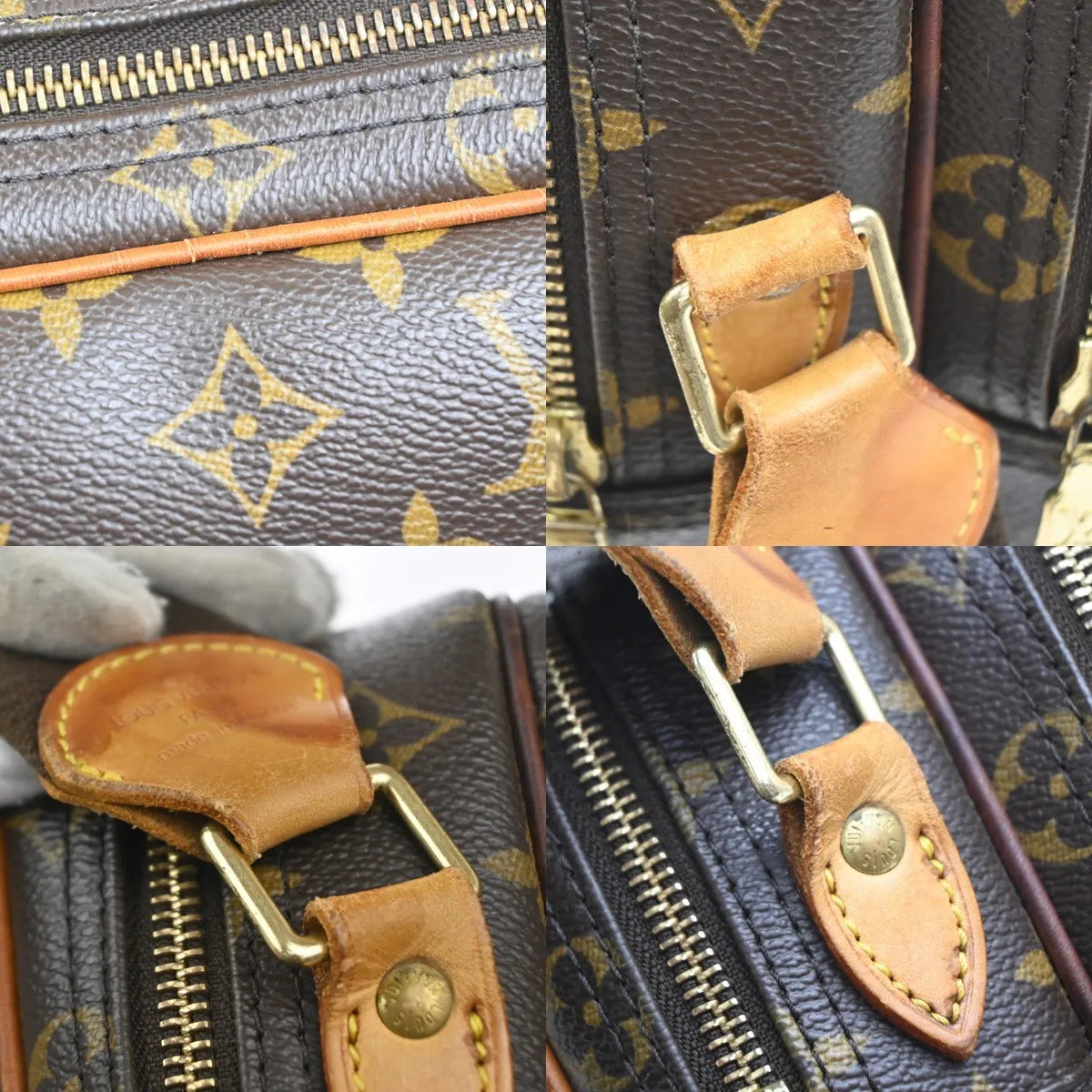 Louis Vuitton Reporter Monogram Canvas Brown Leather Shoulder Bag Bag (Pre-Owned)