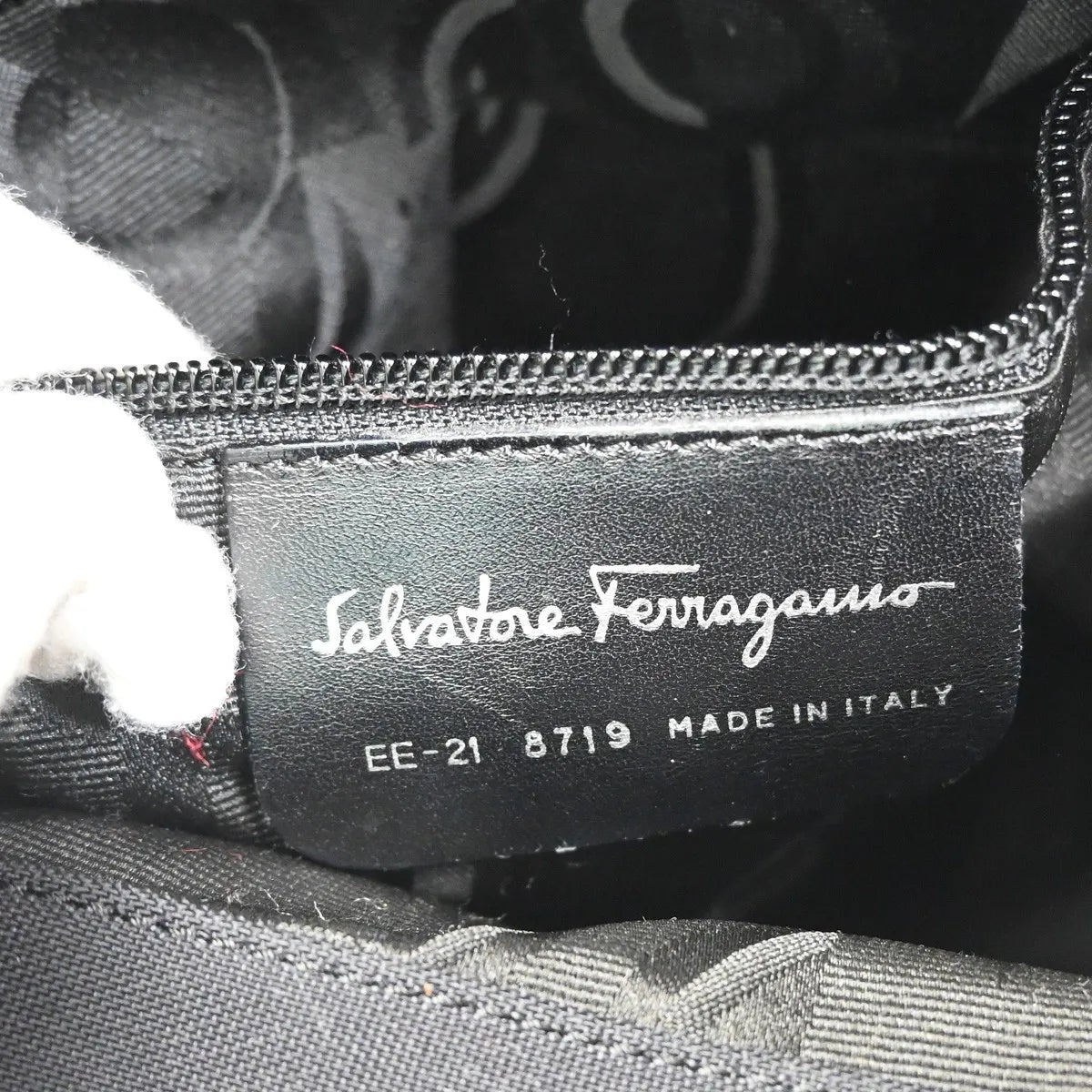 Salvatore Ferragamo Vara Nylon Black Nylon Shoulder Bag Bag (Pre-Owned)