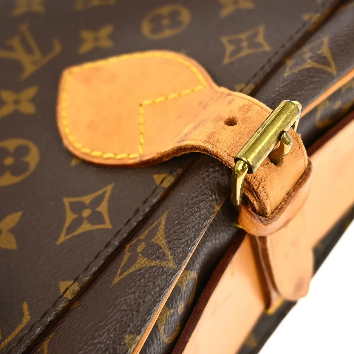 Louis Vuitton Cartouchiere Monogram Canvas Brown Canvas Shoulder Bag Bag (Pre-Owned)