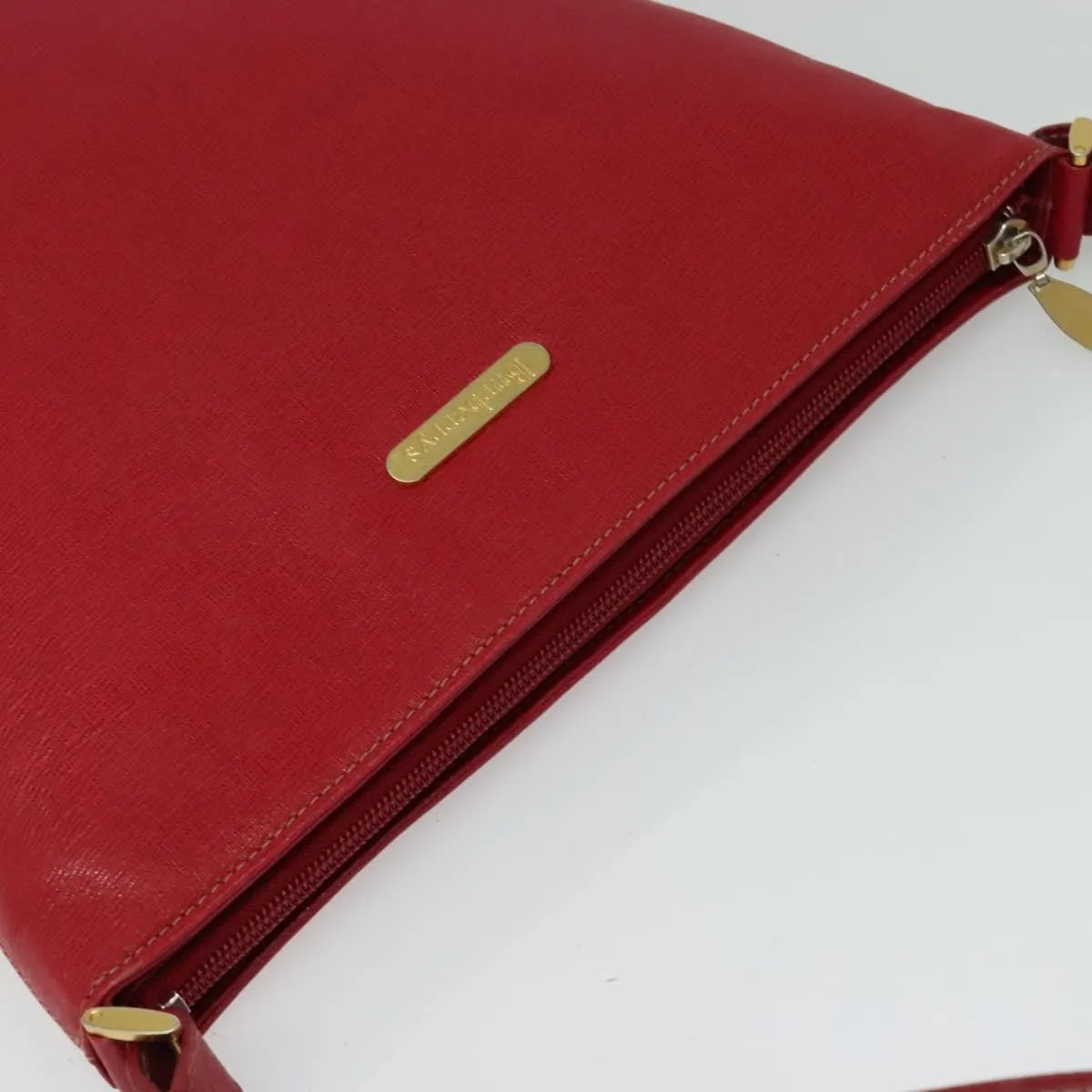 Burberry Vintage Leather Red Leather Shoulder Bag Bag (Pre-Owned)
