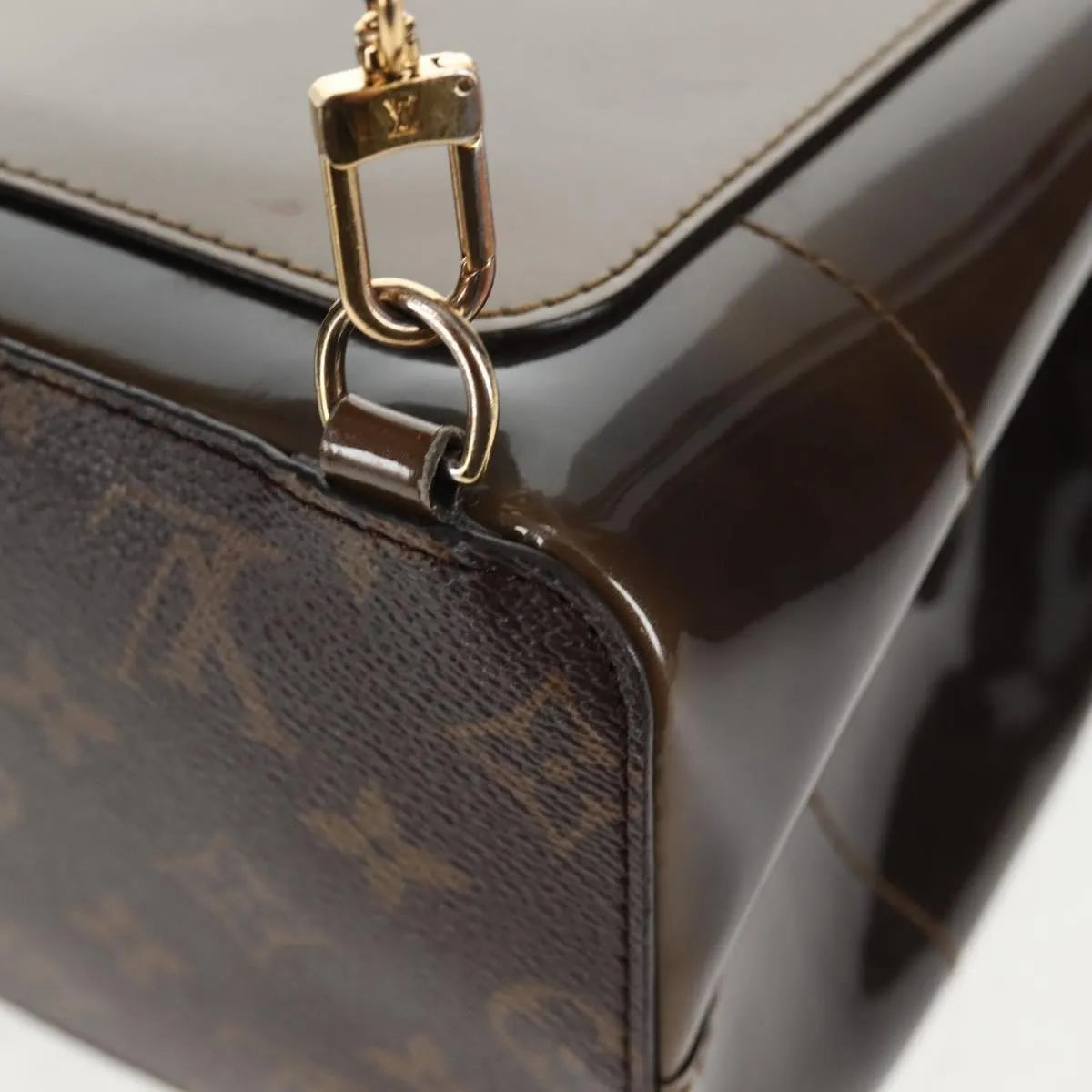 Louis Vuitton Hot Springs Vernis With Monogram Canvas Brown Canvas Backpack Bag (Pre-Owned)