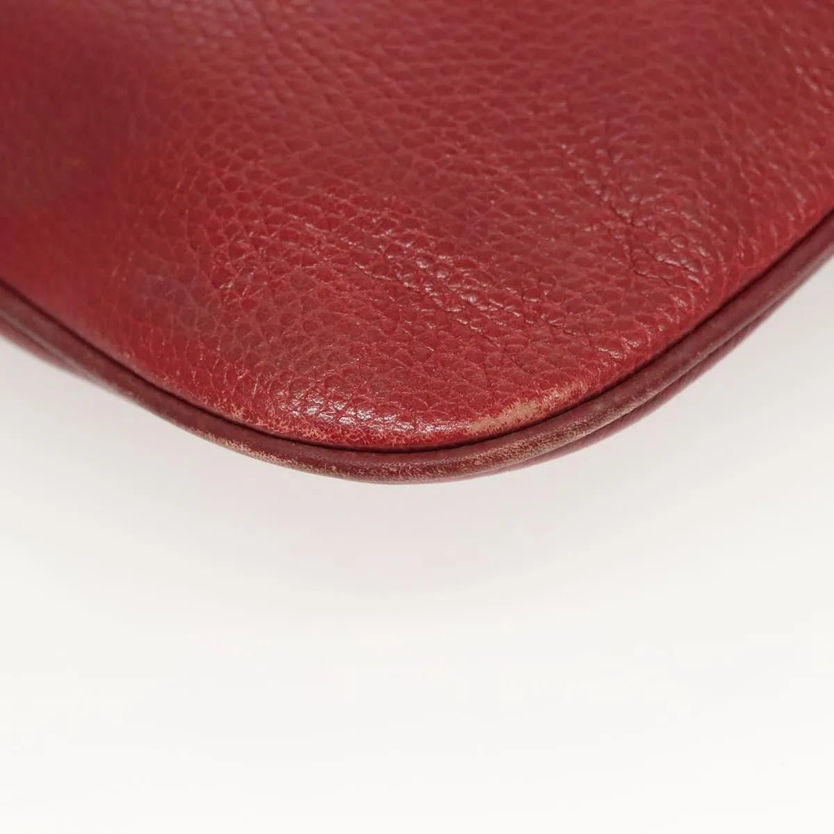 Cartier Vintage Must De Cartier Leather Burgundy Leather Shoulder Bag Bag (Pre-Owned)