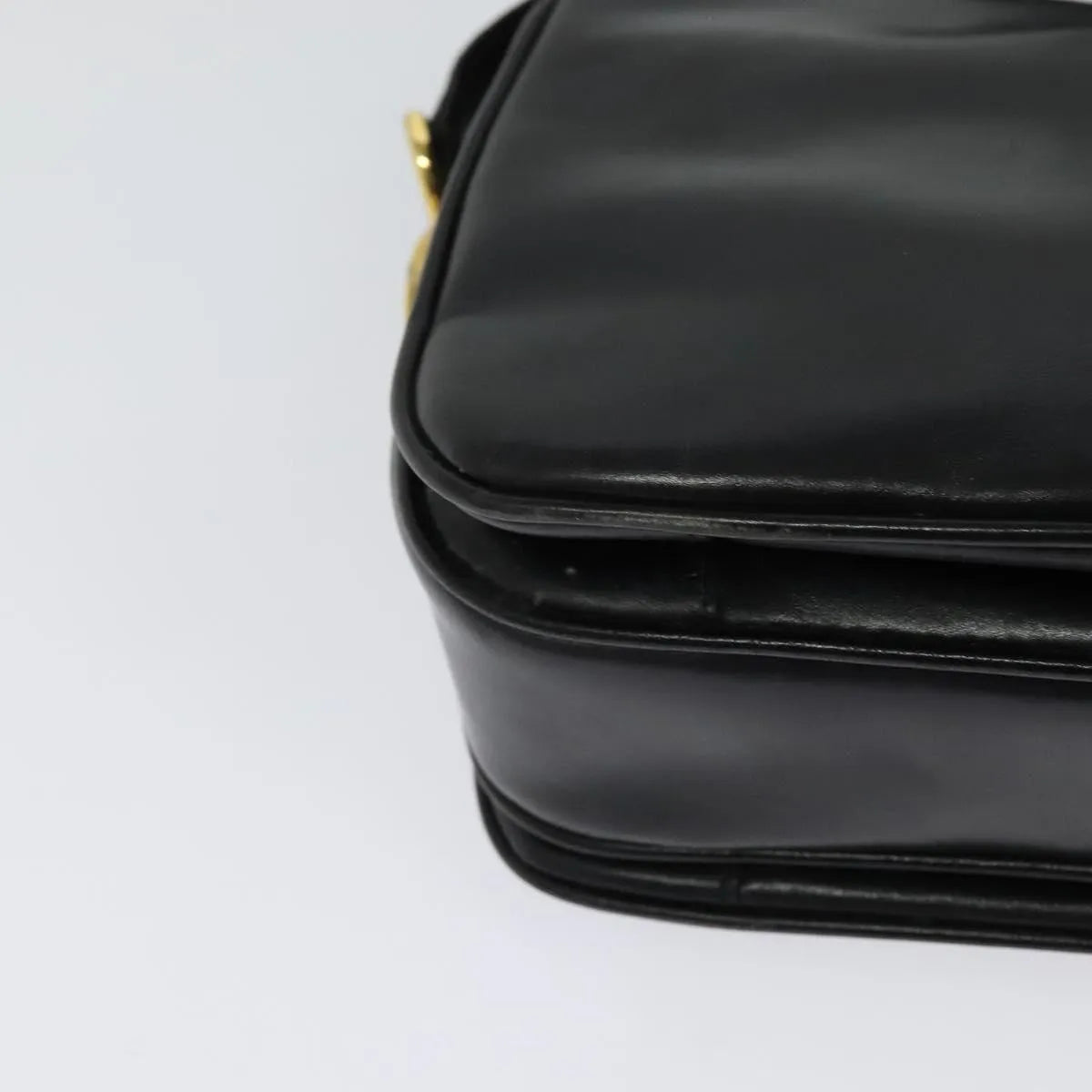 Celine Vintage Leather Black Leather Shoulder Bag Bag (Pre-Owned)