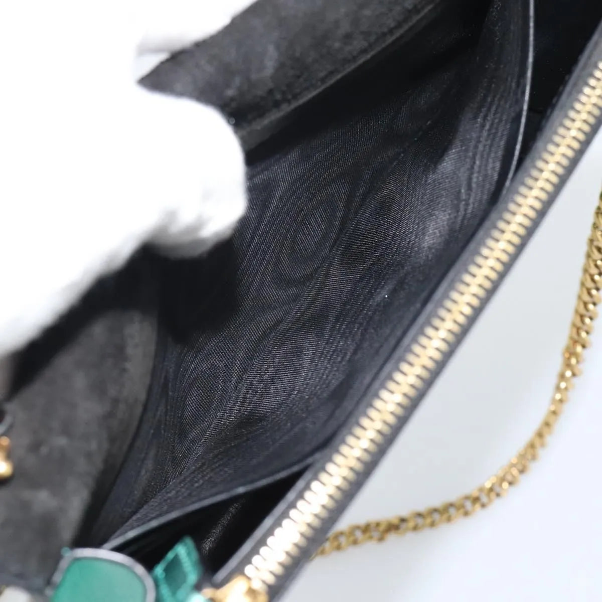 Saint Laurent Kate Leather Green Leather Shoulder Bag Bag (Pre-Owned)