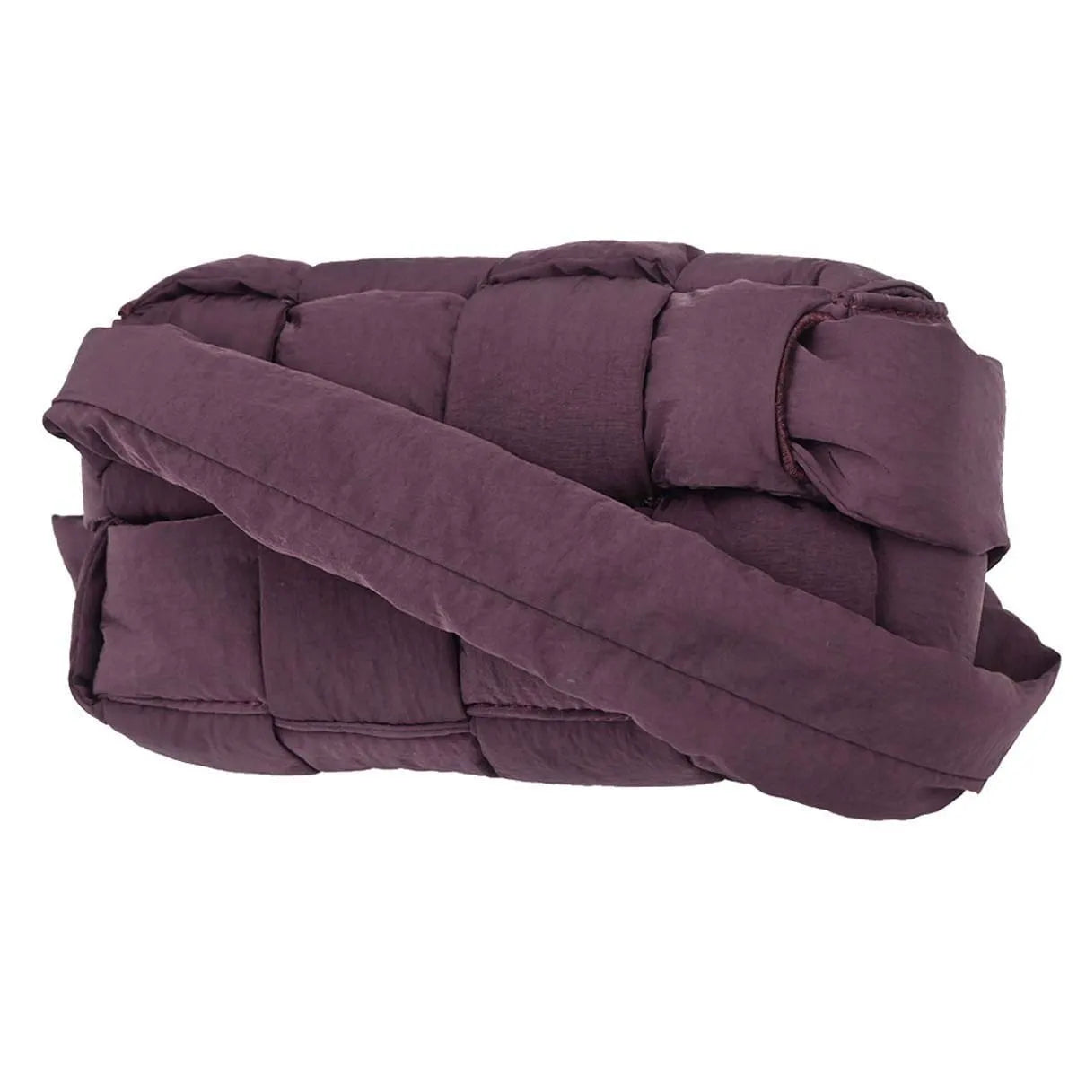 Bottega Veneta Padded Tech Cassette Intrecciato Nylon Purple Nylon Shoulder Bag Bag (Pre-Owned)