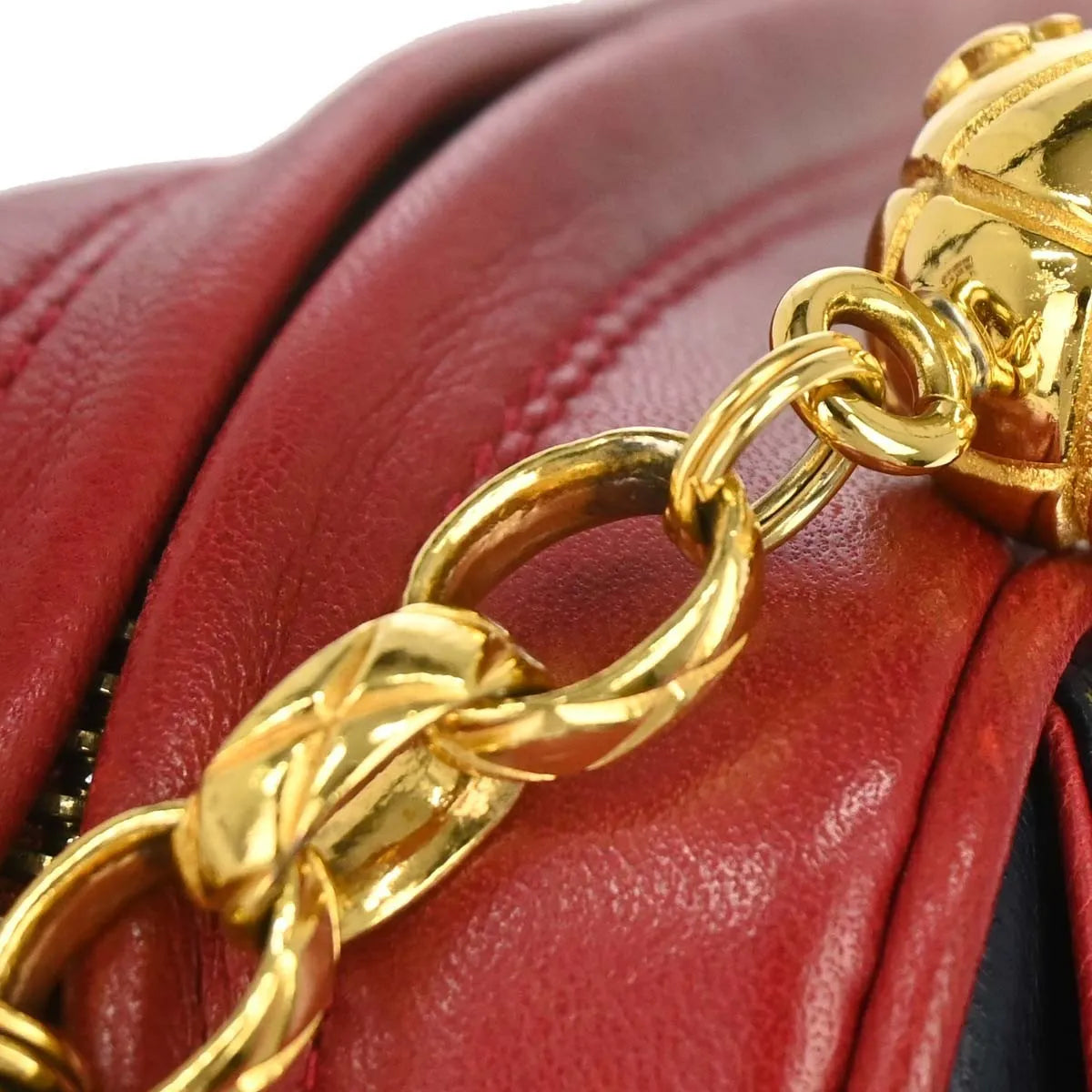 Chanel Vintage Camera Tassel Lambskin Red Leather Shoulder Bag Bag (Pre-Owned)