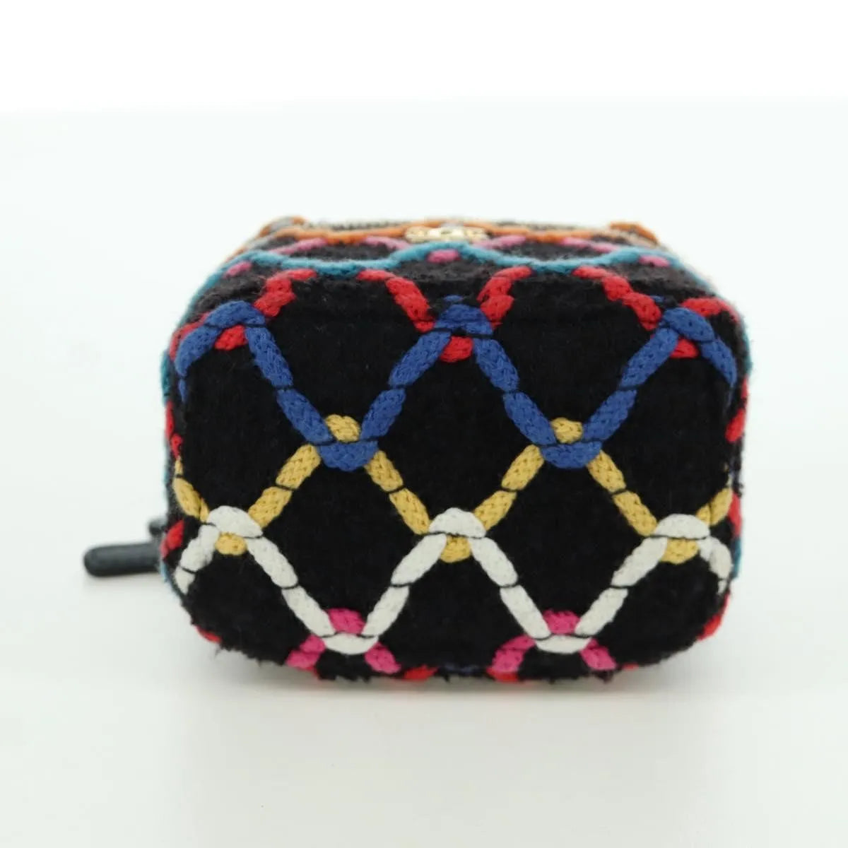 Chanel Pearl Crush Vanity Case With Chain Quilted Multicolor Tweed Multicolour Tweed Shoulder Bag Bag (Pre-Owned)