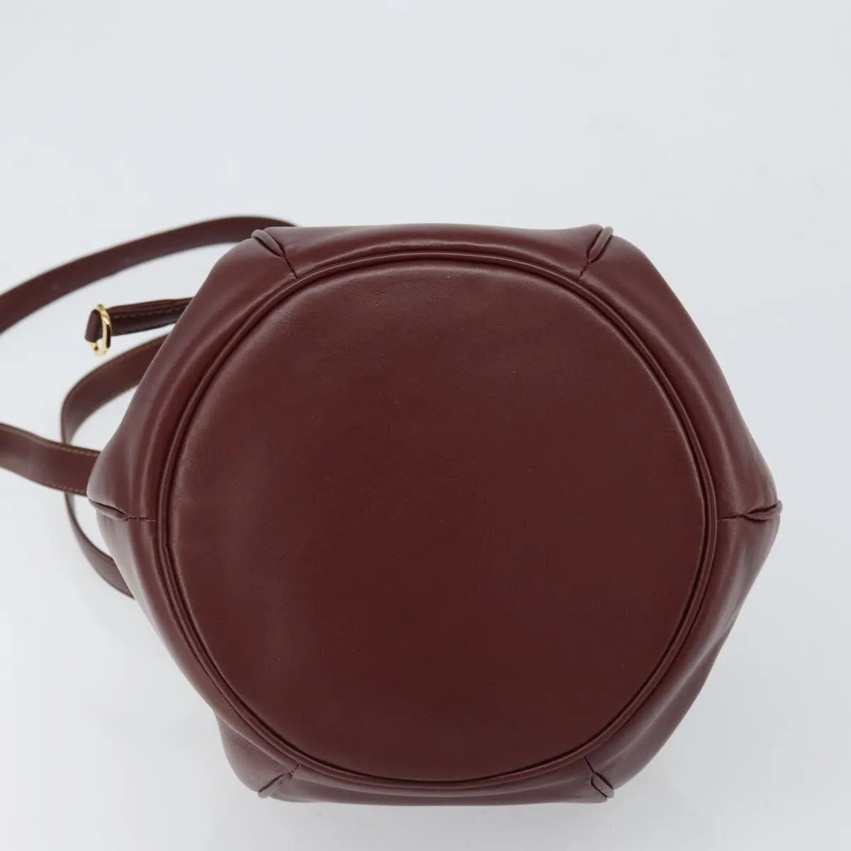 Cartier Must De Cartier Leather Burgundy Leather Shoulder Bag Bag (Pre-Owned)