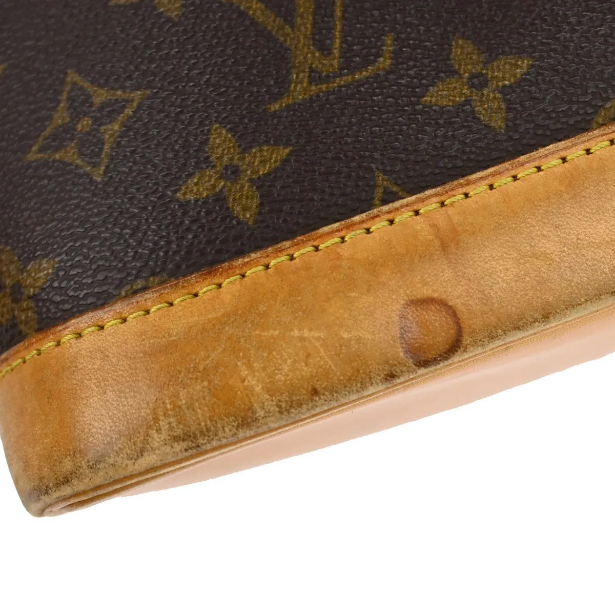 Louis Vuitton Alma Handbag Monogram Canvas Brown Canvas Handbag (Pre-Owned)