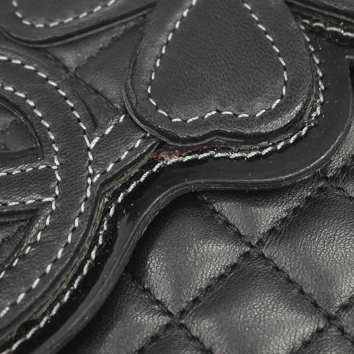 Chanel Camellia No.5 Chain Flap Quilted Lambskin Black Leather Shoulder Bag Bag (Pre-Owned)