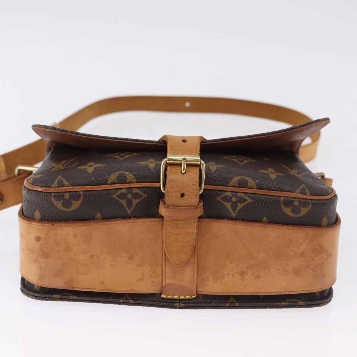 Louis Vuitton Cartouchiere Monogram Brown Canvas Shoulder Bag Bag (Pre-Owned)