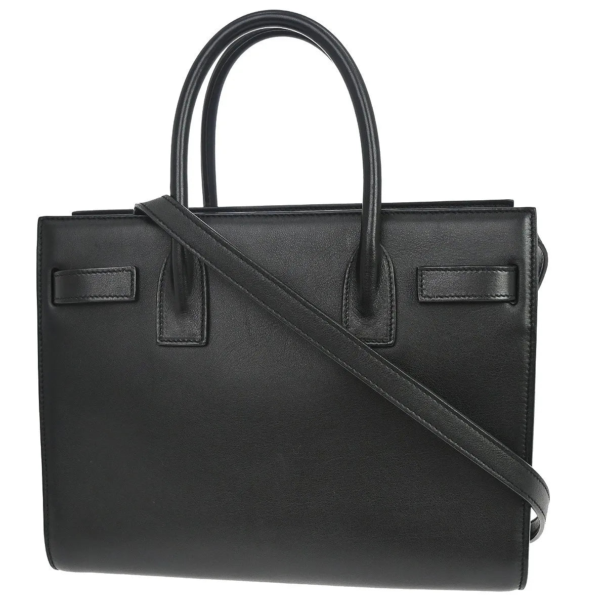 Saint Laurent Sac De Jour Leather Black Leather Handbag (Pre-Owned)