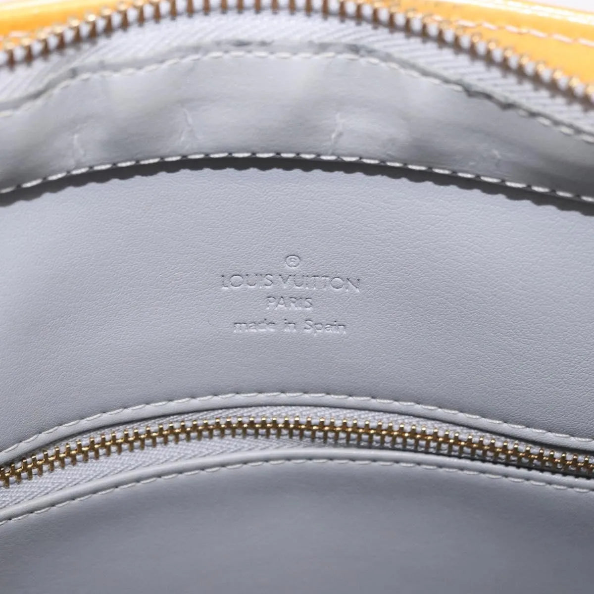 Louis Vuitton Houston Monogram Vernis Yellow Patent_Leather Handbag (Pre-Owned)