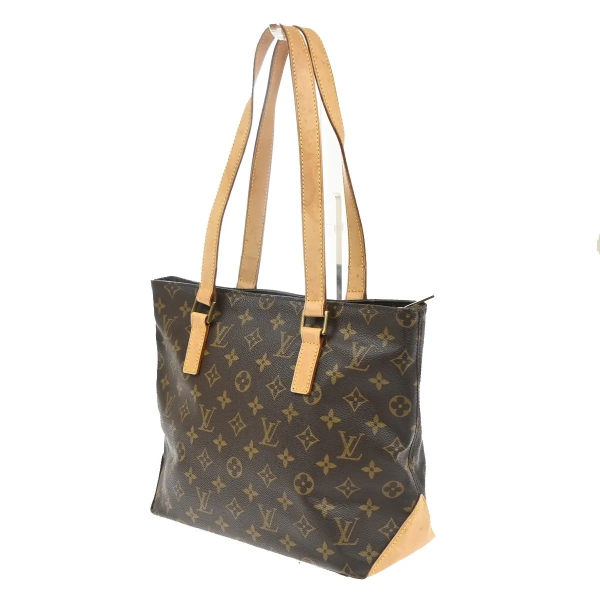 Louis Vuitton Cabas Mezzo Monogram Canvas Brown Canvas Shoulder Bag Bag (Pre-Owned)