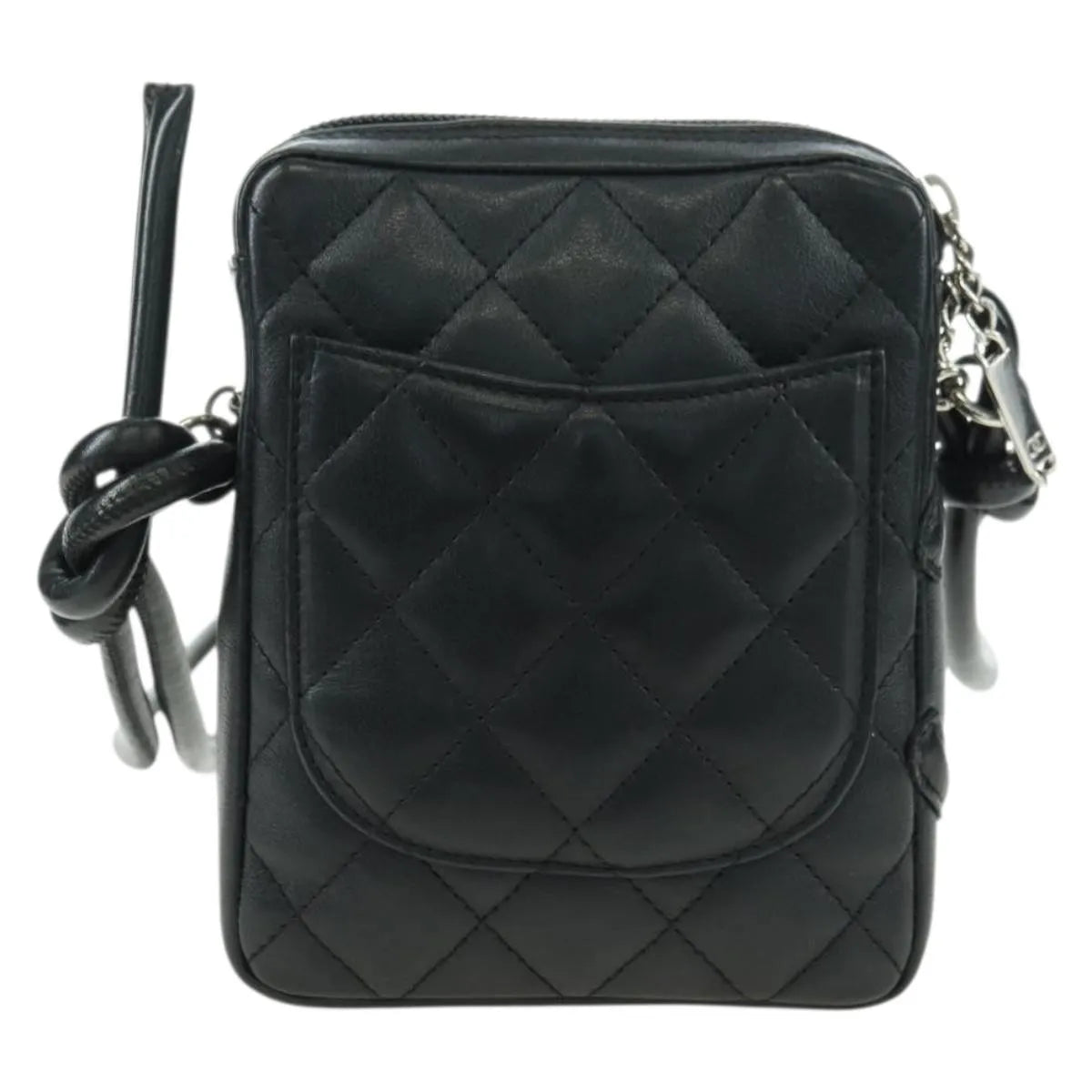Chanel Cambon Crossbody Bag Quilted Leather Black Leather Shoulder Bag Bag (Pre-Owned)