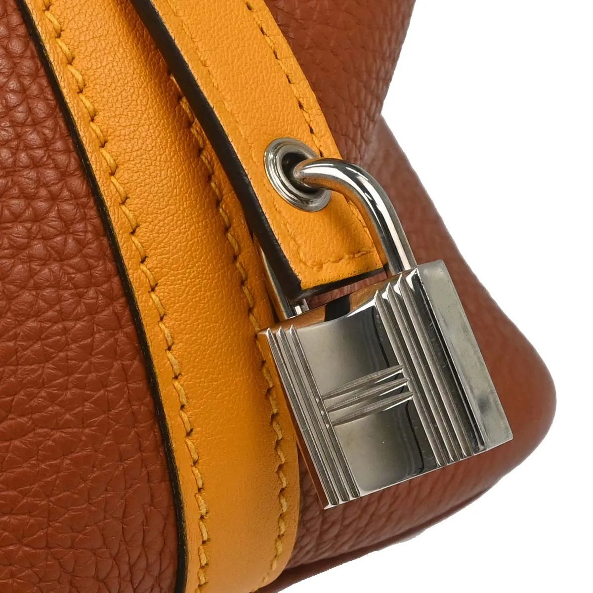 Hermes Picotin Lock Clemence Brown Leather Handbag (Pre-Owned)