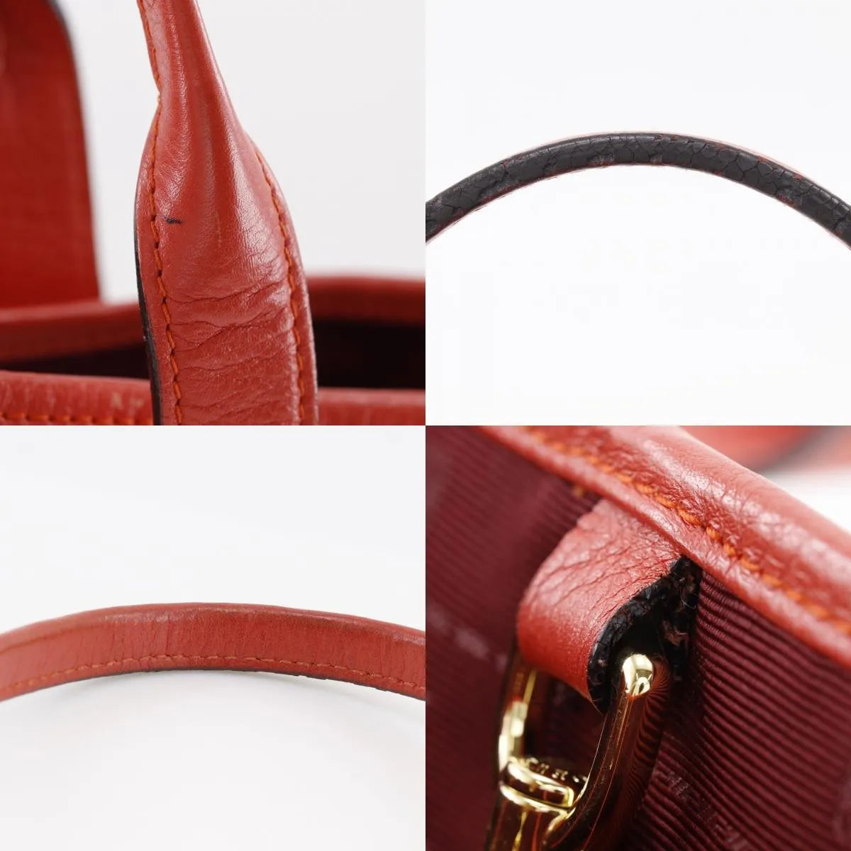 Loewe Heritage Tote Leather Red Leather Tote Bag Bag (Pre-Owned)