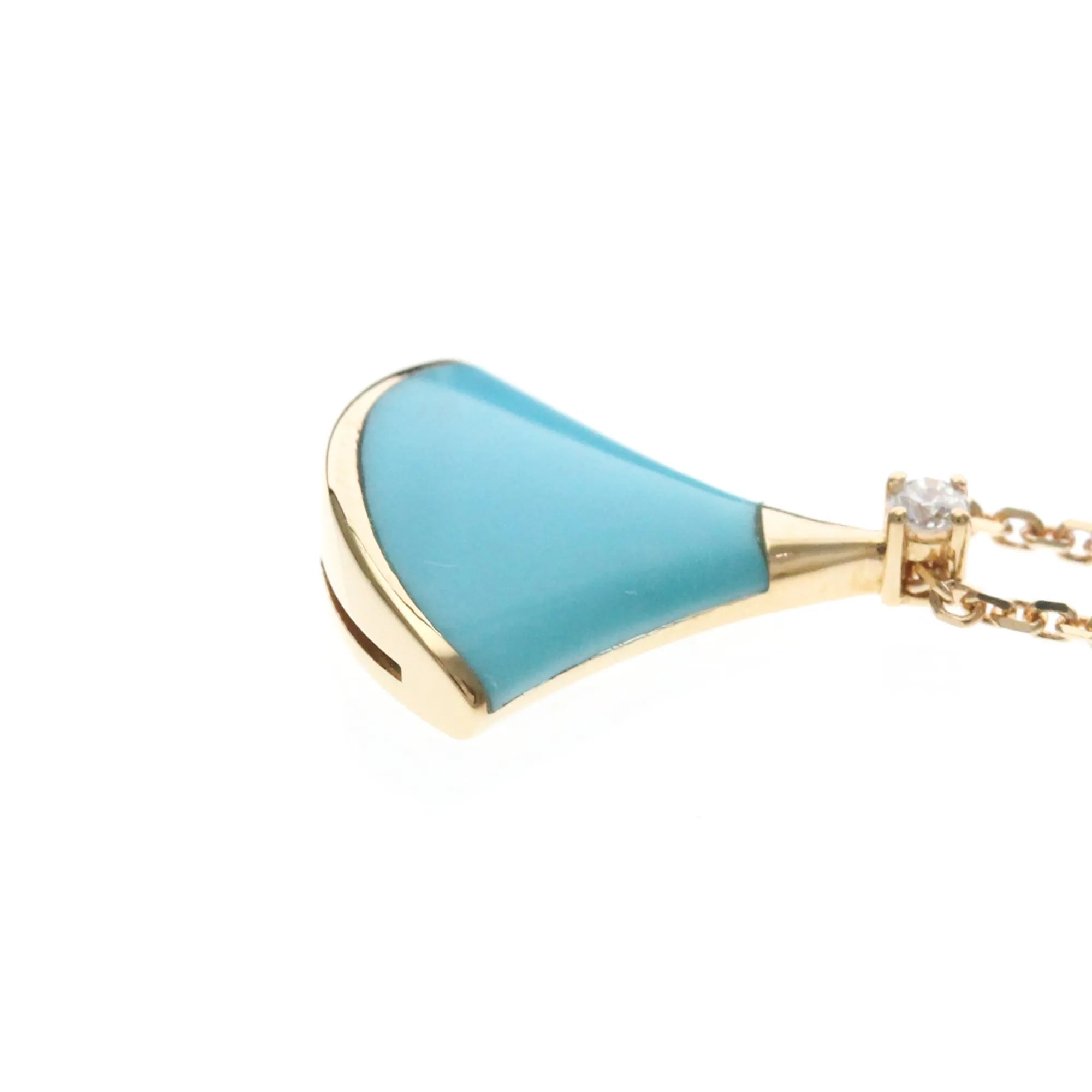 Bvlgari Divas' Dream Pendant 18K Rose Gold With Coral And Diamond Gold Pink_Gold Necklace Jewelry (Pre-Owned)