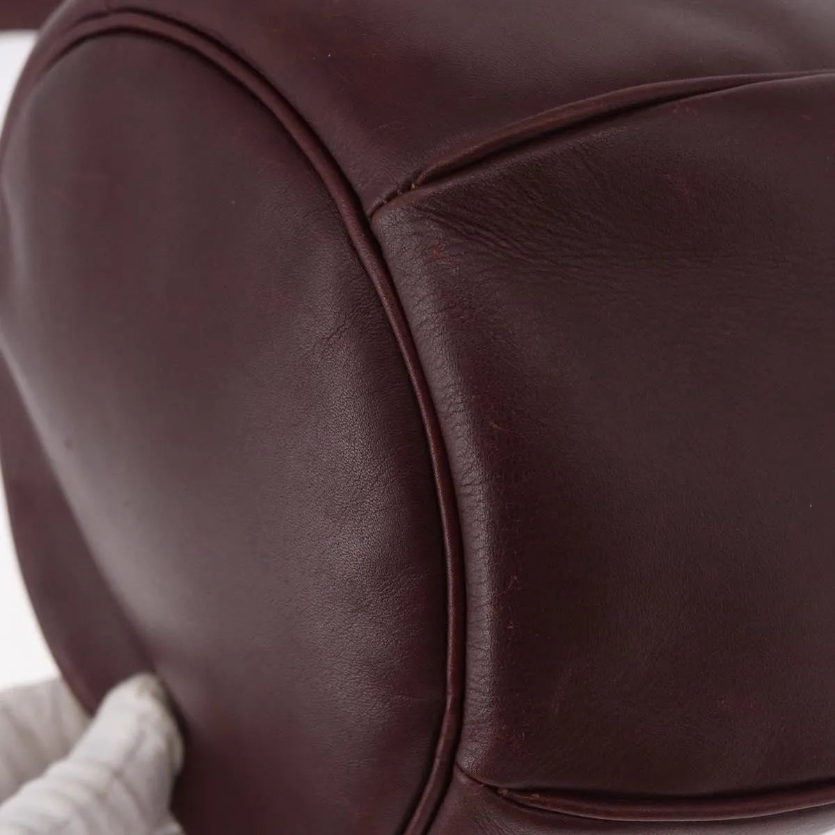 Cartier Must De Cartier Leather Burgundy Leather Shoulder Bag Bag (Pre-Owned)
