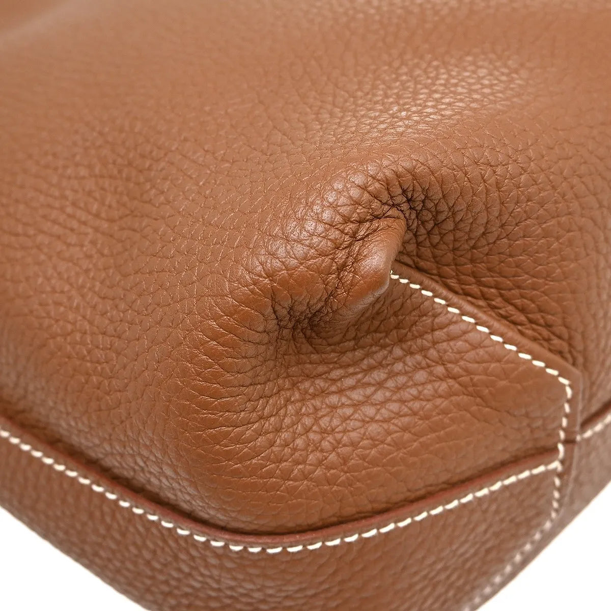 Hermes Double Sens Tote Clemence Brown Leather Tote Bag Bag (Pre-Owned)