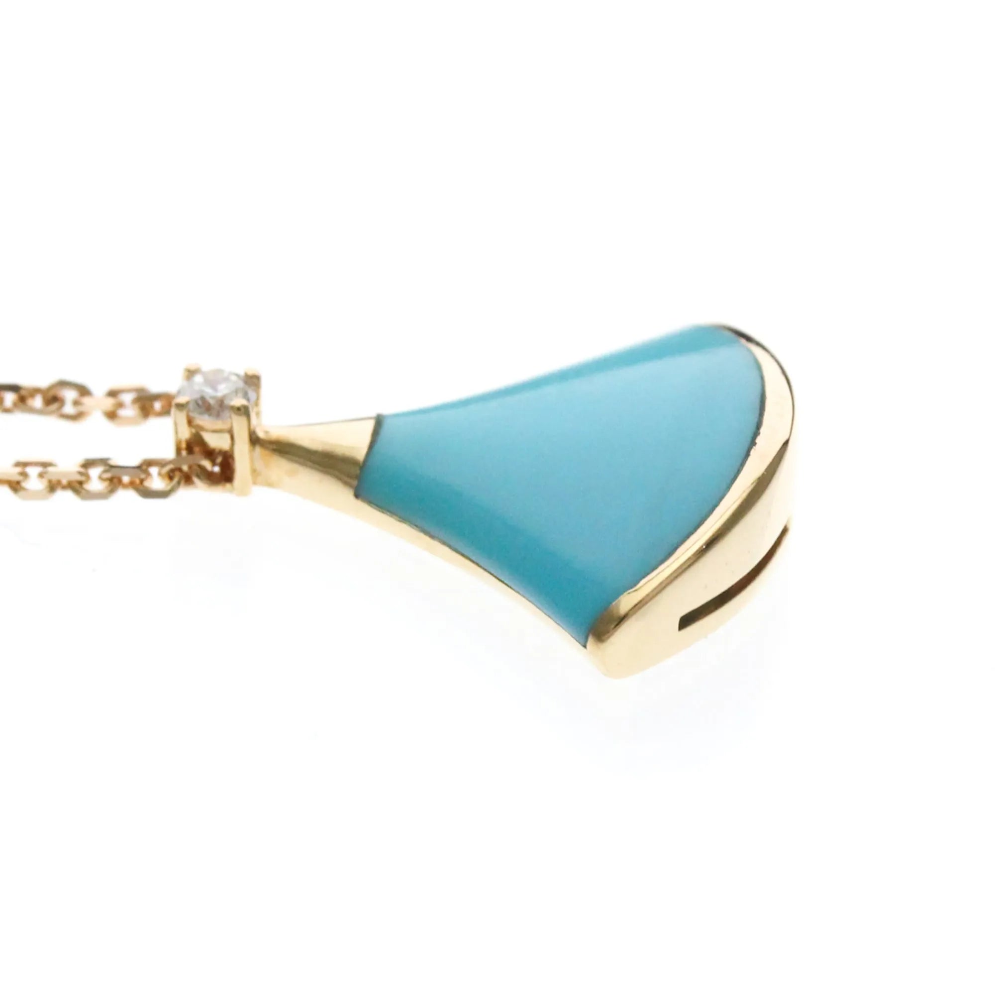 Bvlgari Divas' Dream Pendant 18K Rose Gold With Coral And Diamond Gold Pink_Gold Necklace Jewelry (Pre-Owned)
