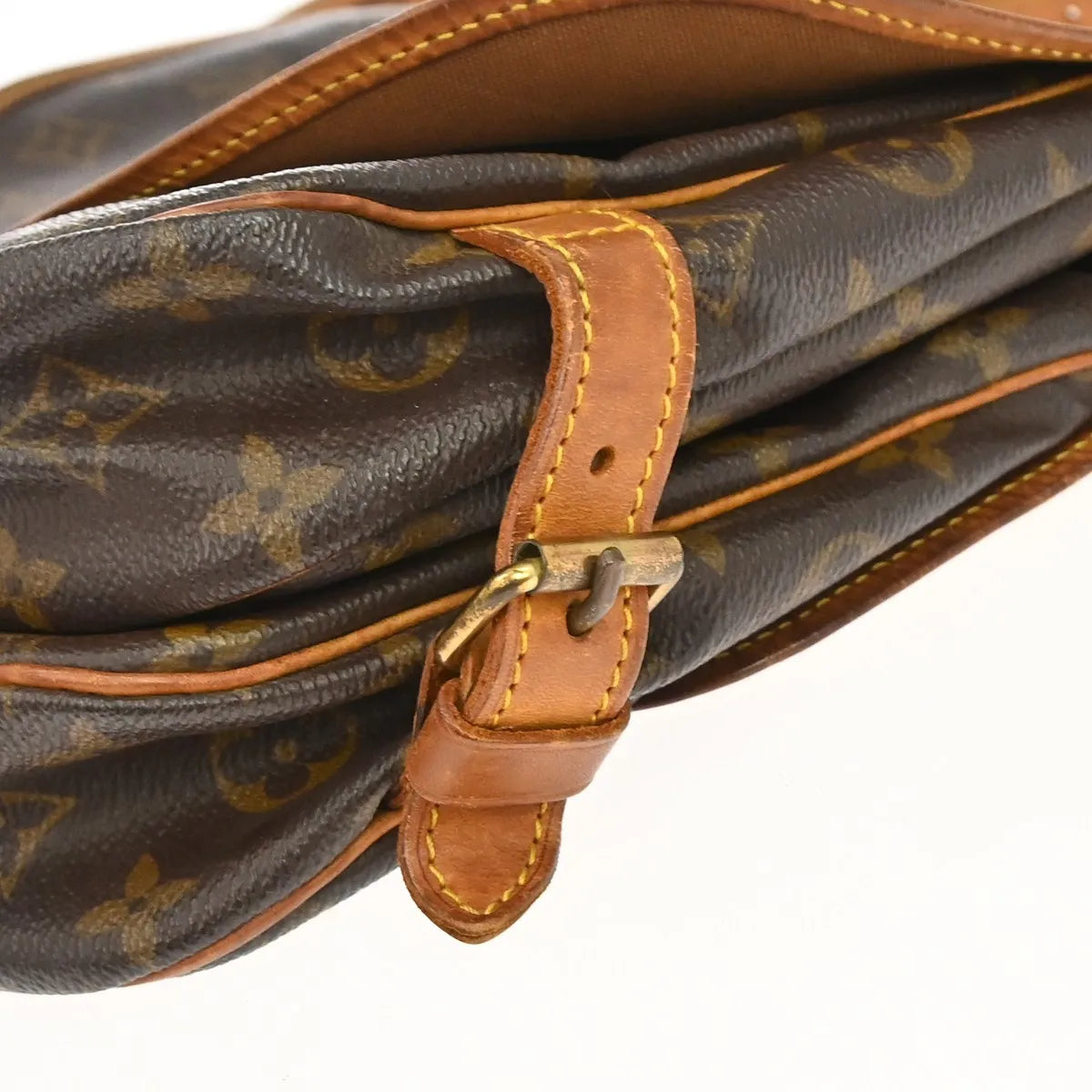 Louis Vuitton Saumur Monogram Brown Canvas Shoulder Bag Bag (Pre-Owned)