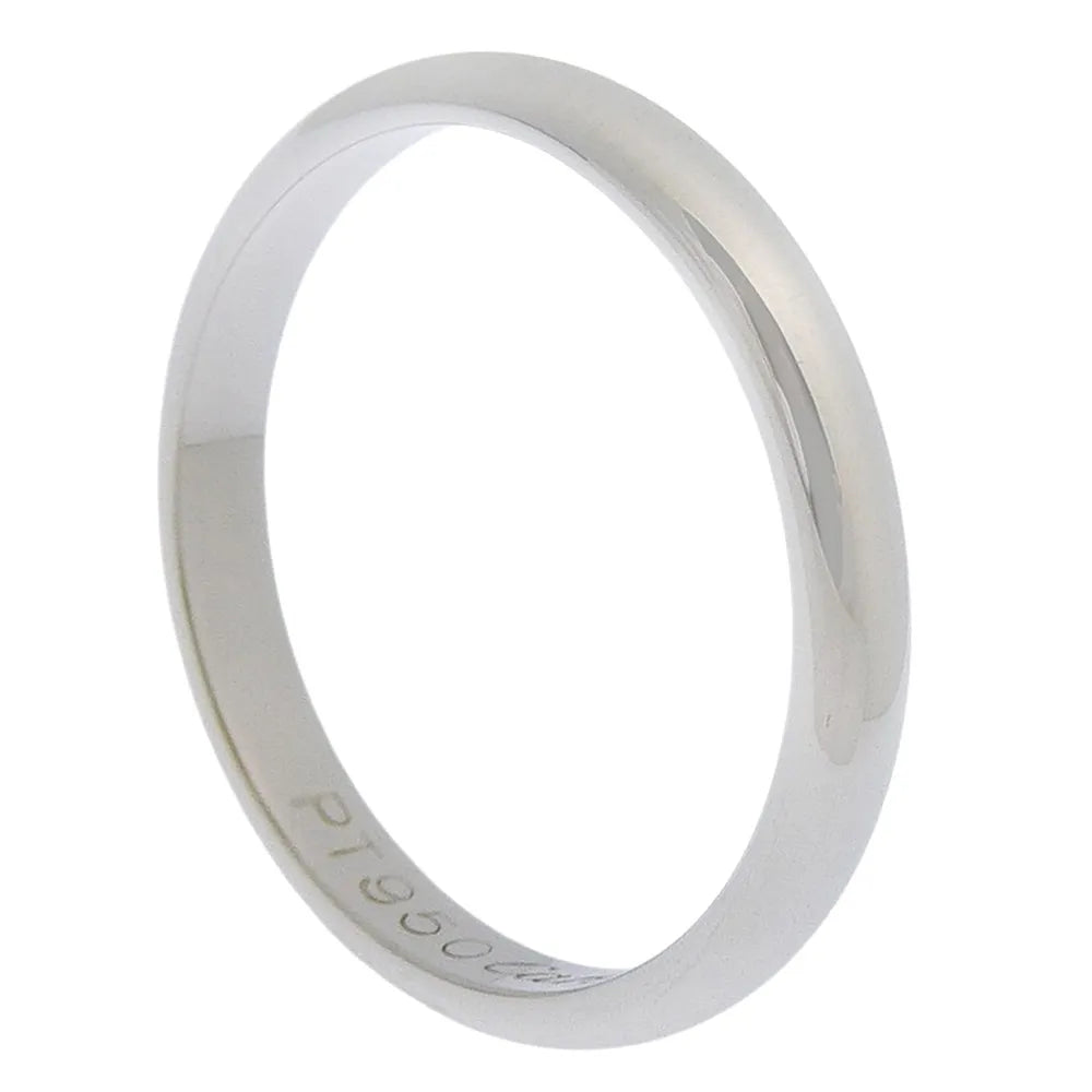 Cartier 1895 Wedding Band Platinum Silver Platinum Ring Jewelry (Pre-Owned)