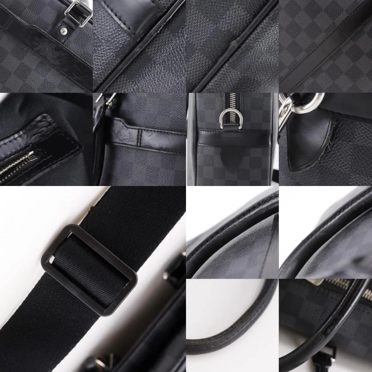 Louis Vuitton Porte-Documents Voyage Damier Graphite Black Canvas Briefcase Bag (Pre-Owned)