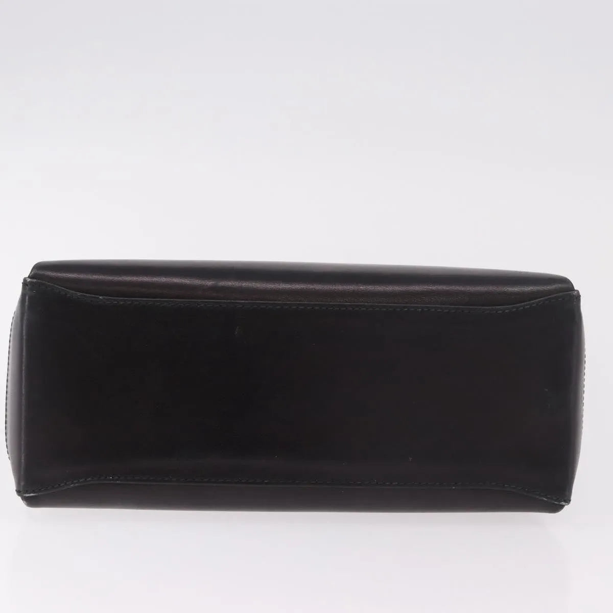 Gucci Vintage Convertible Bamboo Box Leather Black Leather Handbag (Pre-Owned)