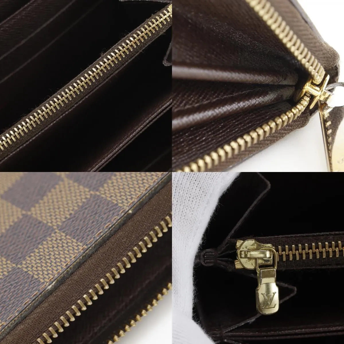 Louis Vuitton Zippy Organizer Damier Graphite Brown Canvas Wallets Accessory (Pre-Owned)