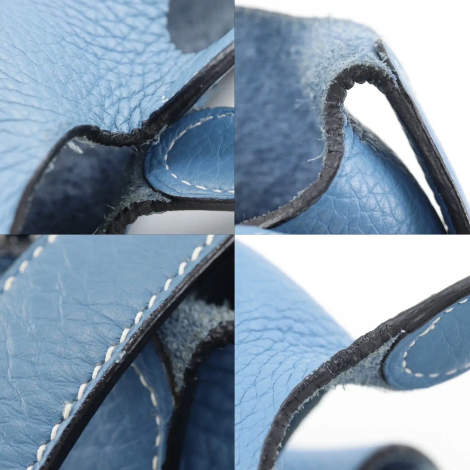 Hermes Picotin Lock Clemence Blue Leather Handbag (Pre-Owned)