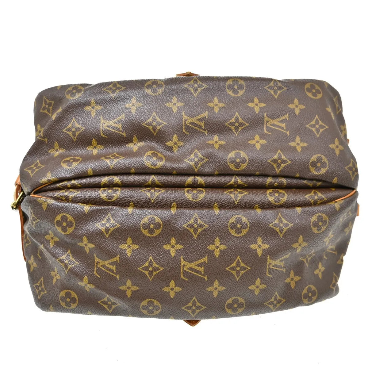Louis Vuitton Saumur Handbag Monogram Canvas Brown Canvas Shoulder Bag Bag (Pre-Owned)
