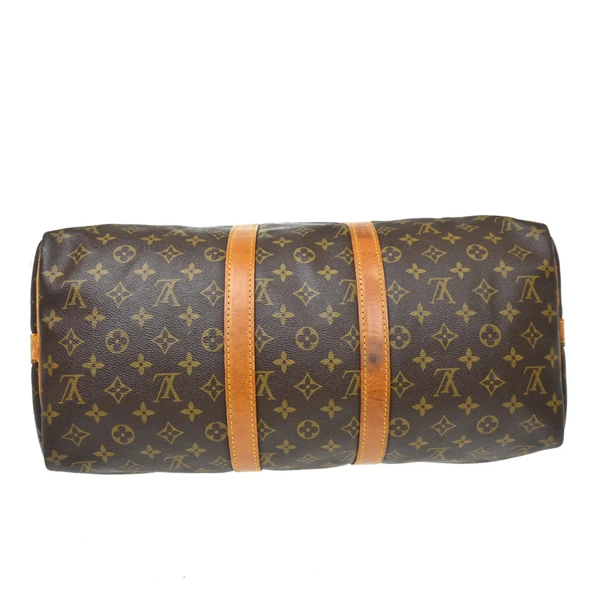 Louis Vuitton Keepall Bandouliere Monogram Canvas Brown Canvas Travel Bag Bag (Pre-Owned)