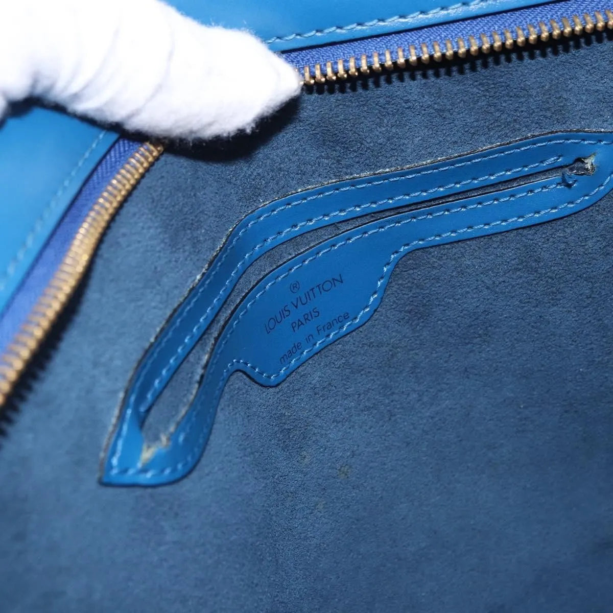 Louis Vuitton Saint Jacques Epi Blue Leather Handbag (Pre-Owned)